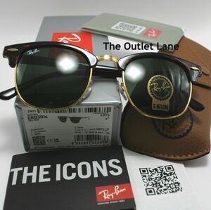 Model Display Ray-Ban Clubmaster Green G15 Lens RB3016